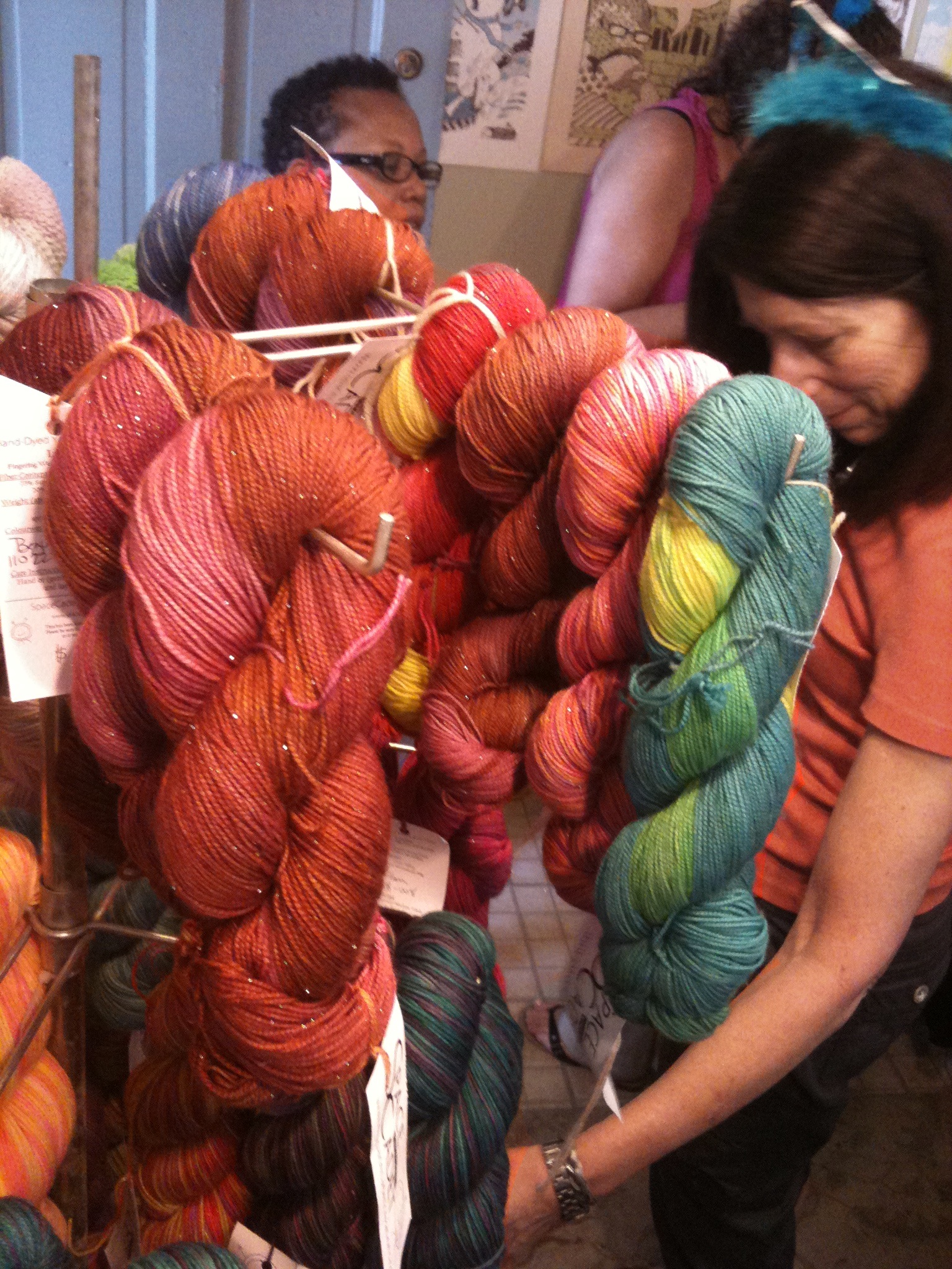 yarns at the PLY Party, yarn, sock yarn, knitting, crocet, space cadet, spacecadet, lovelyarns, indie dyer, hand dyed